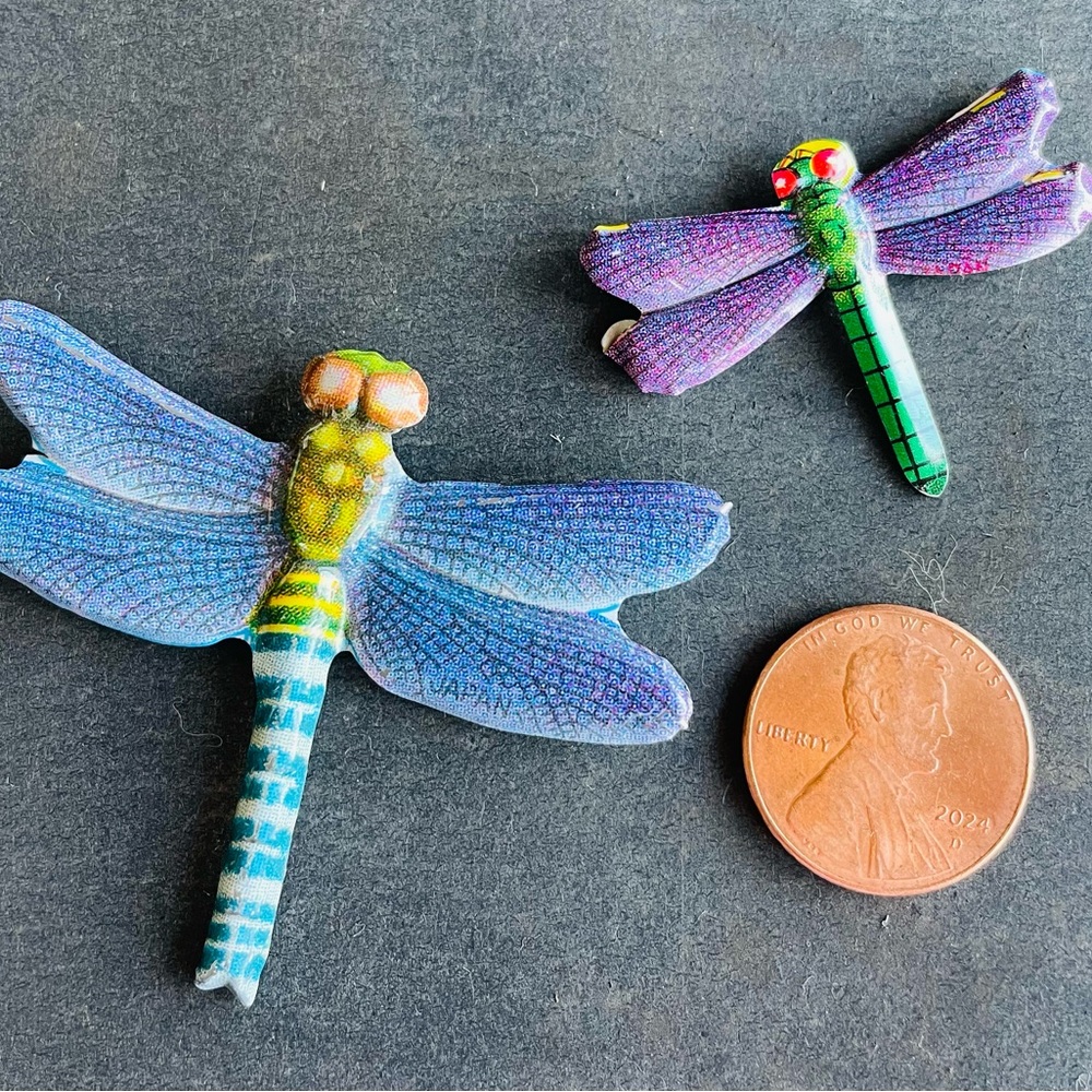 Vintage Tin Dragonfly Pins